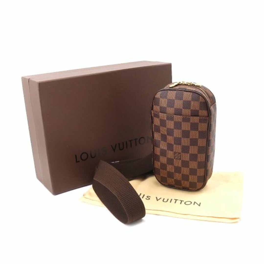 LOUIS VUITTON(ルイヴィトン)の新品同様 ルイ ヴィトン LOUIS VUITTON ダミエ ポシェット ガンジュ パーソナル SPO  ボディ バッグ エベヌ N48048 VLP 90195300 メンズのバッグ(ウエストポーチ)の商品写真