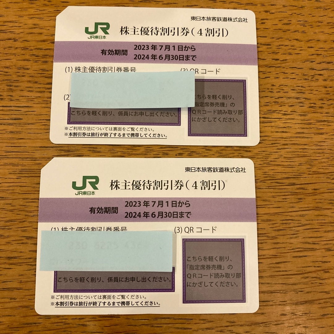 JR東日本旅客鉄道株式会社　株主優待割引券 1
