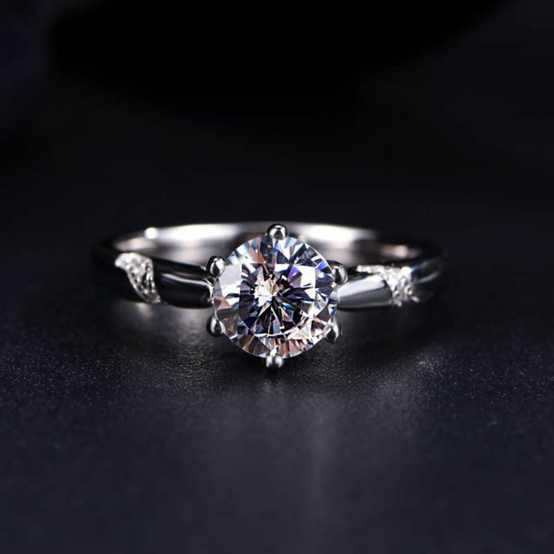 レディース リング 指輪 3ct ジルコニア CZダイヤモンド 女性 大粒 六本