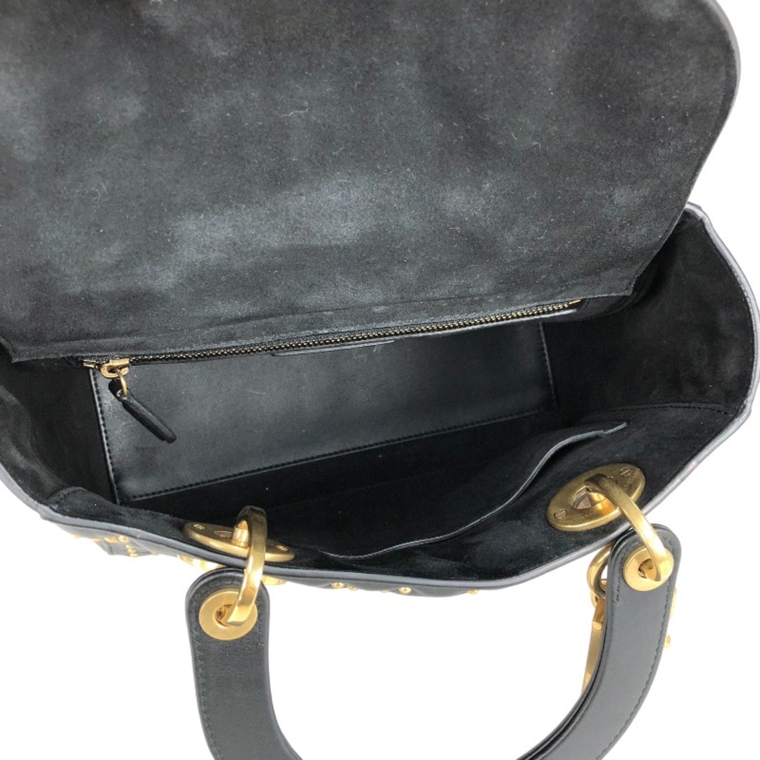 クリスチャン・ディオール Christian Dior レディディオール M0579 ブラック ゴールド金具 レザー レディース ハンドバッグ
