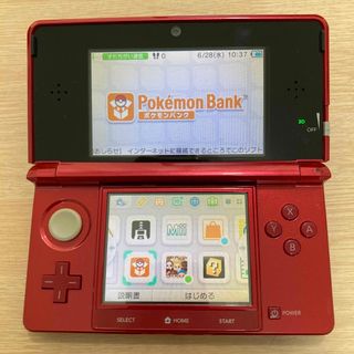 ニンテンドー3DS(ニンテンドー3DS)のニンテンドー　3DS 本体　レッド　ポケモンバンク　ポケムーバー(携帯用ゲーム機本体)