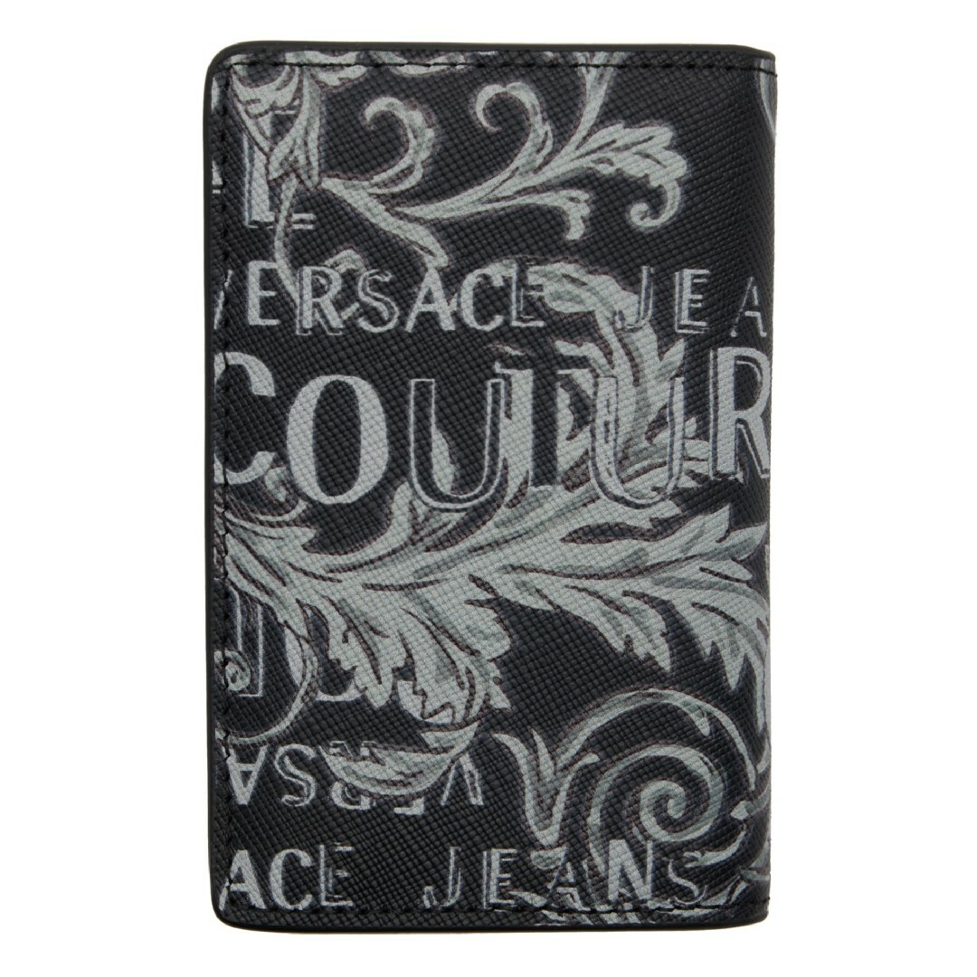 VERSACE JEANS COUTURE 折り財布 ブラック グレー