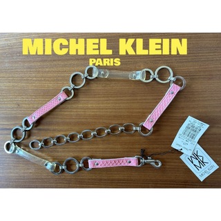 ミッシェルエルブラン(MICHEL HERBELIN)のミッシェルクラウン　ヘビ革×ビニール　チェーンベルト¥7245　未使用保管品(ベルト)