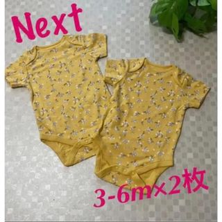 ネクスト(NEXT)の☀︎Next 65cm小花ボディースーツ3-6m×2枚(肌着/下着)