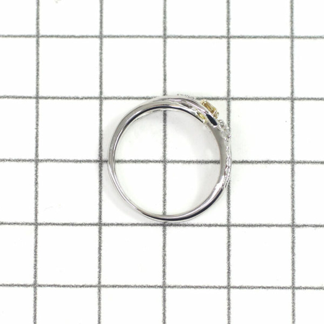  Pt900/K18YG クッションカット イエロー ダイヤモンド リング 0.173ct FDY SI1 D0.18ct レディースのアクセサリー(リング(指輪))の商品写真