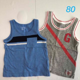 ベビーギャップ(babyGAP)の【used】ベビーギャップ タンクトップ 2枚セット 80サイズ☆babyGAP(タンクトップ/キャミソール)