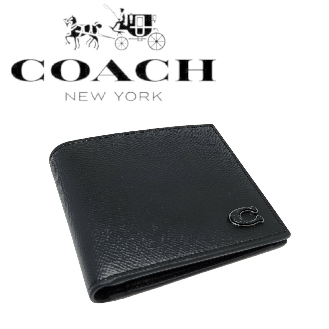 COACH ★大人気★ コインウォレット シグネチャー レザー ブラック 新品