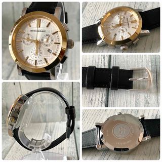 電池交換済】BURBERRY バーバリー BU1374 腕時計 クロノグラフ-