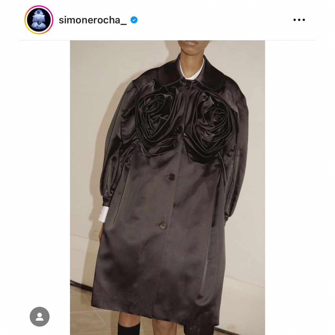 simone rocha 21fw シモーネロシャ　コート　ワンピース　花