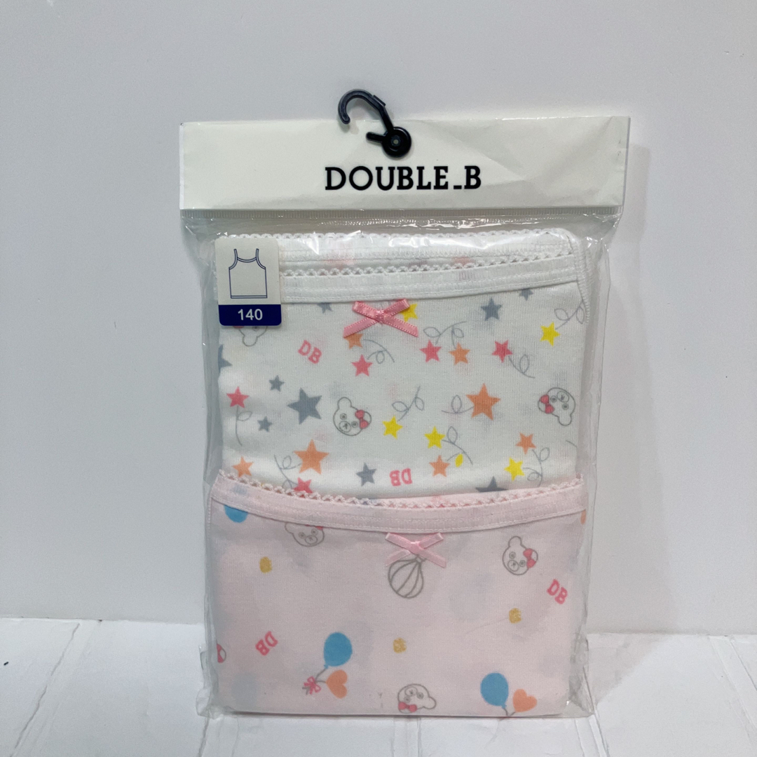 DOUBLE.B(ダブルビー)の(新品)ミキハウスダブルB女の子肌着キャミソール140サイズ キッズ/ベビー/マタニティのキッズ服女の子用(90cm~)(Tシャツ/カットソー)の商品写真