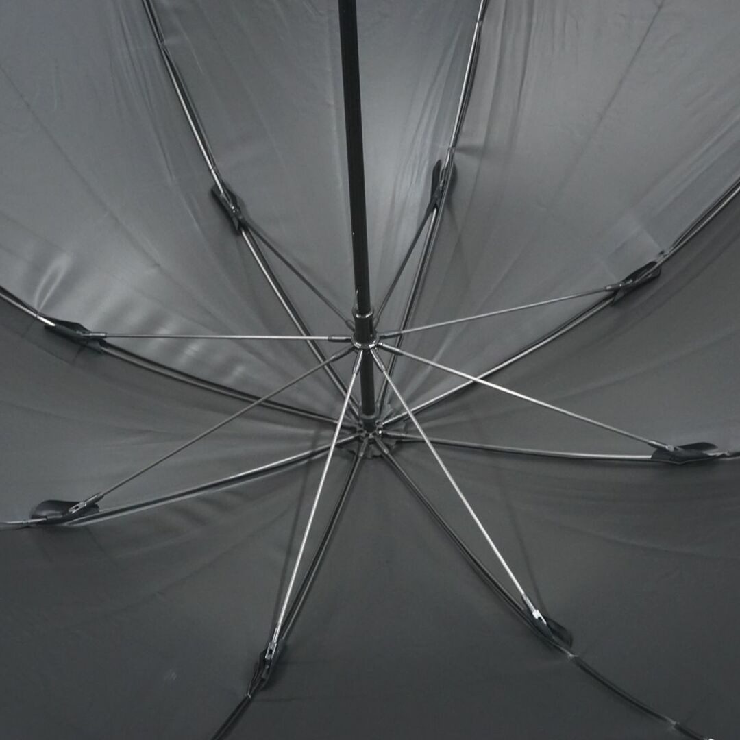 サンバリア100 完全遮光日傘 USED美品 フリル ブラック Mサイズ 遮熱 UV カーボンフレーム 55cm KR S9793 1