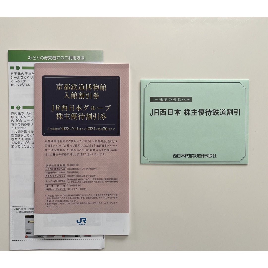 【お得優待】JR西日本 株主優待割引券 (5割引)2024