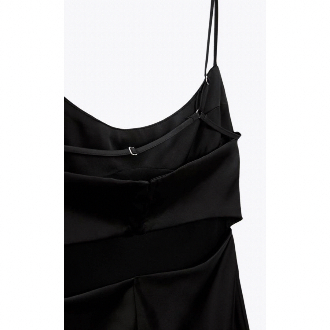 ZARA カットアウトディテール サテン ワンピース XS