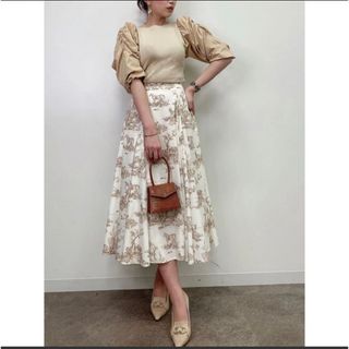 エイミーイストワール(eimy istoire)の eimy istoire ギャザースリーブコンビニット （BEIGE）(シャツ/ブラウス(半袖/袖なし))