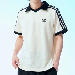 ラスト 1点【新品未使用タグ付き】L adidas ワッフル ポロシャツ