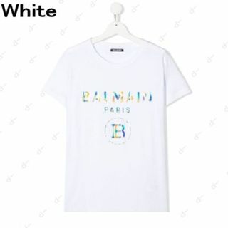 バルマン(BALMAIN)の●新品/正規品● BALMAIN Paris メタリック ロゴ Tシャツ(Tシャツ/カットソー)