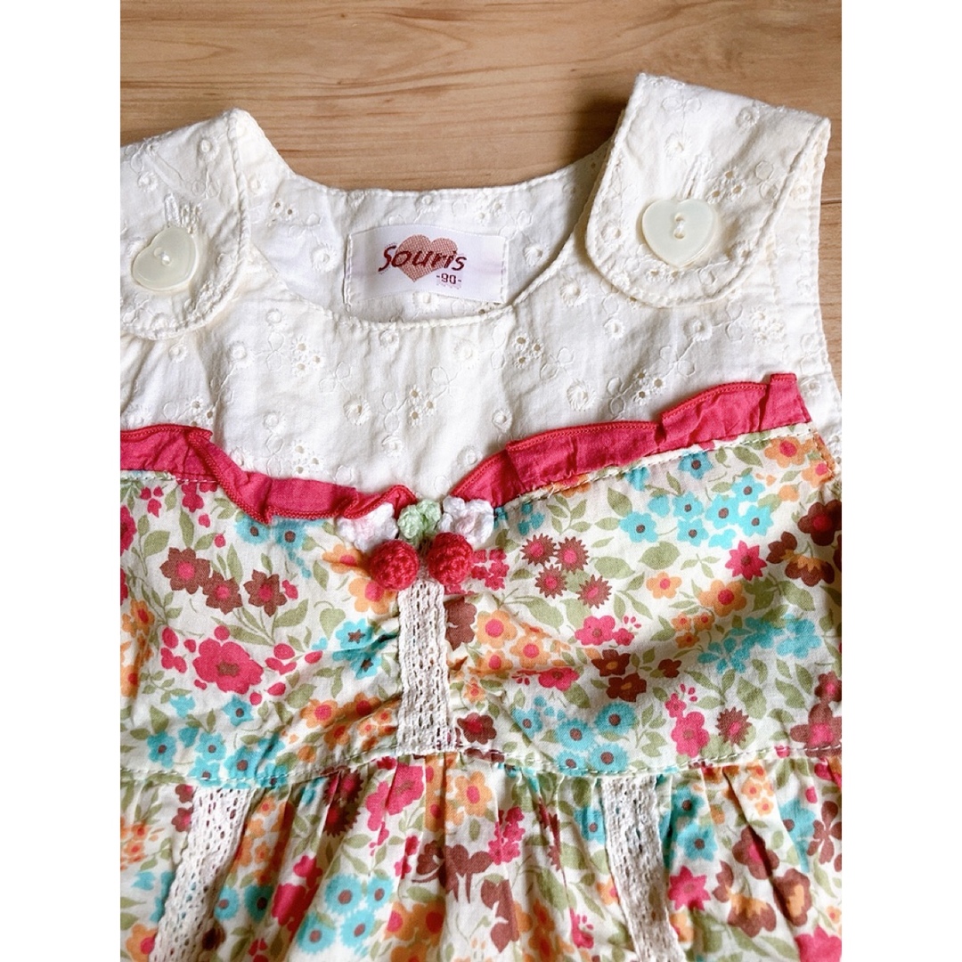 Souris(スーリー)のスーリー　90 サクランボ キッズ/ベビー/マタニティのキッズ服女の子用(90cm~)(ワンピース)の商品写真