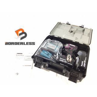 マキタ(Makita)の☆未使用品☆makita マキタ 18V 充電式インパクトドライバ TD173DGXAP 紫/パープル バッテリー2個(18V 6.0Ah) 充電器 ケース付き 73965(工具)