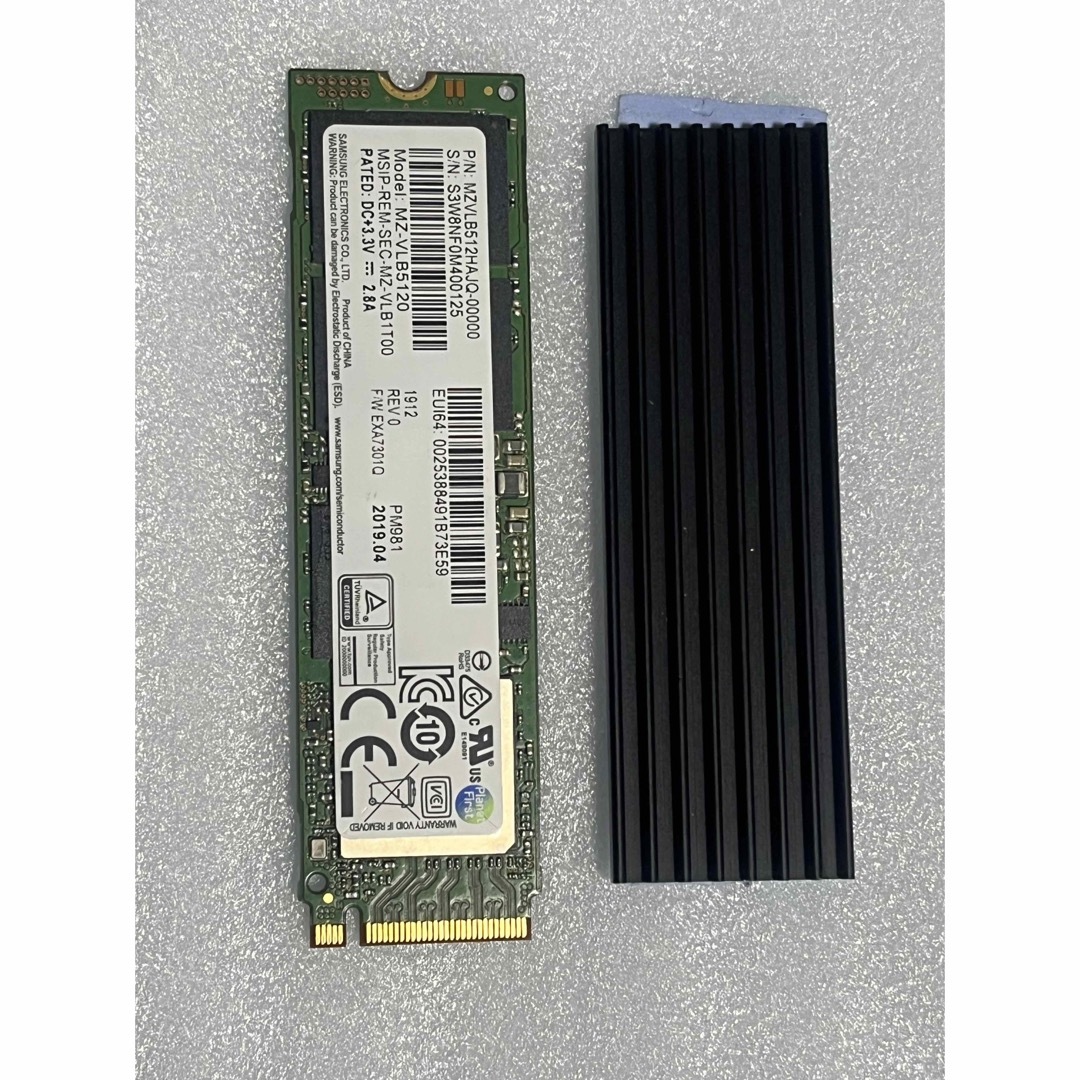 samsung ssd PM981 512GB ヒートミンク付き