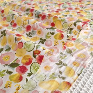 生地　約160×100cm はぎれ 布　ワイド幅　くだもの(生地/糸)