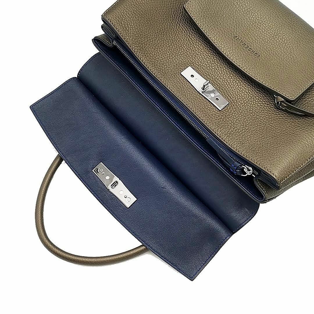 超美品 ロンシャン レザー ハンドバッグ マドレーヌ 03-23061601 | www