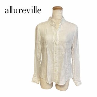 アルアバイル(allureville)のallureville アルアバイル　リネンシャツ　ホワイト　白　長袖　2(シャツ/ブラウス(長袖/七分))