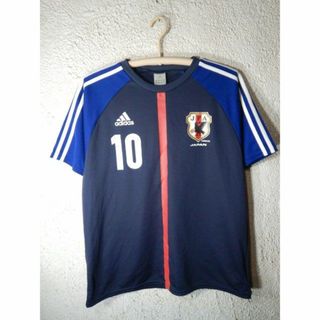 アディダス(adidas)のo6619　アディダス　半袖　tシャツ　♯10　日本代表　ユニフォーム(Tシャツ/カットソー(半袖/袖なし))