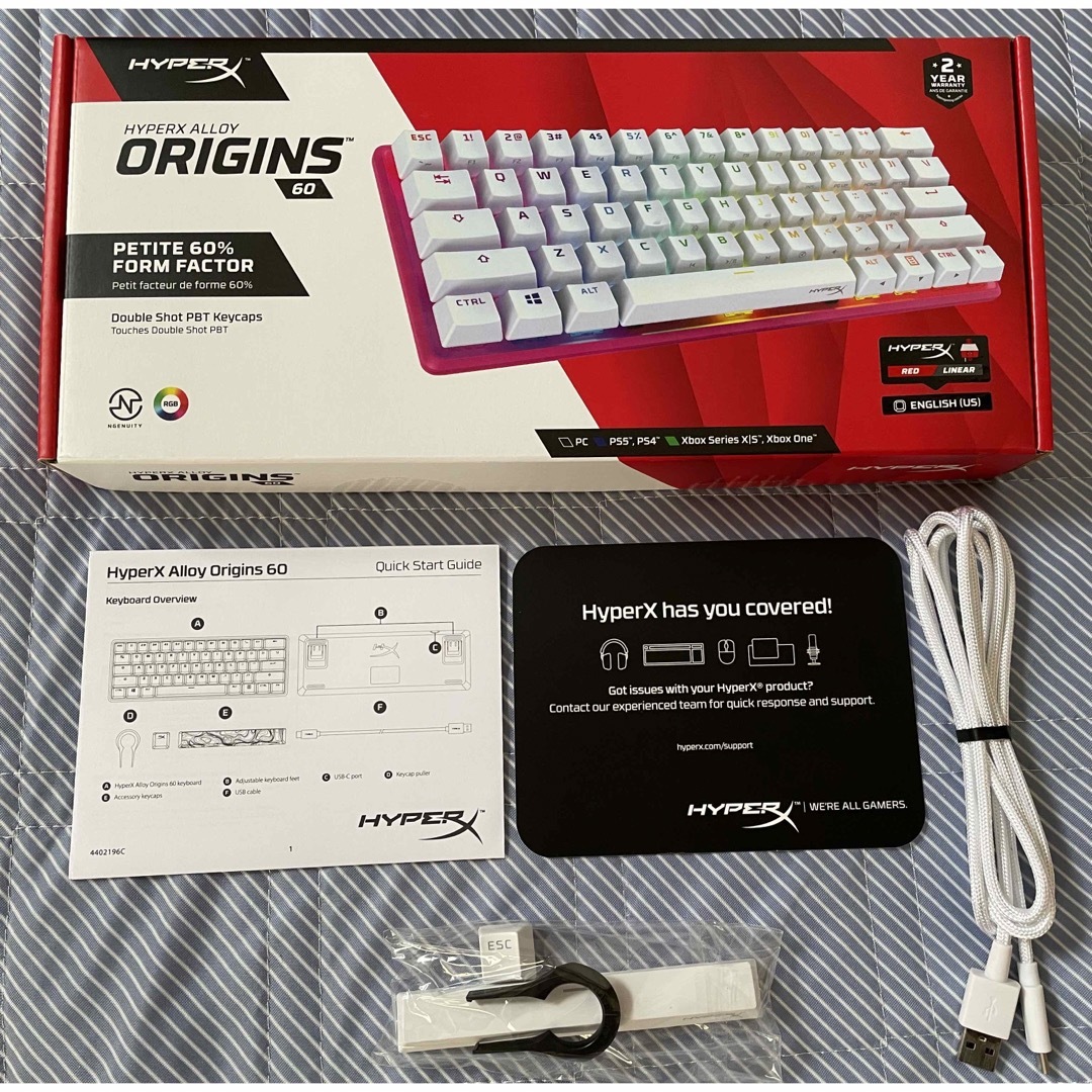 HyperX Alloy Origins 60 ピンク スマホ/家電/カメラのPC/タブレット(PC周辺機器)の商品写真