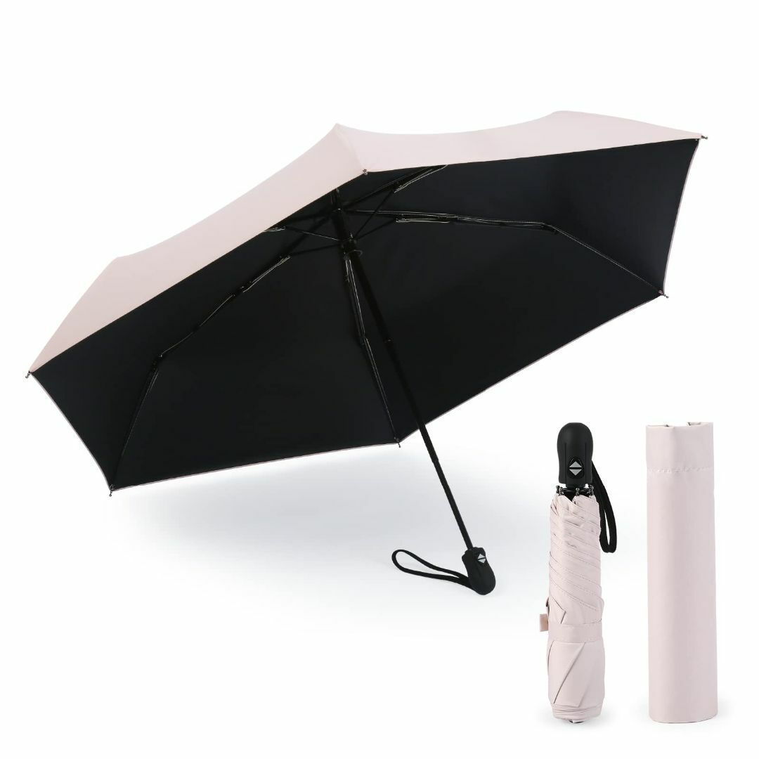 【色: ピンク】皮膚科医師監修 日傘 uvカット 折りたたみ傘 超軽量 215g