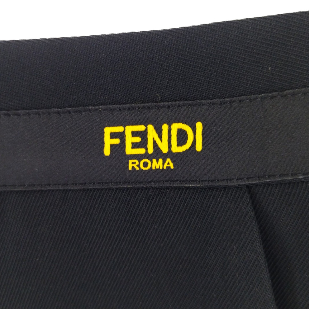 FENDI(フェンディ)のFENDI フェンディ テープロゴ センタープレス スラックスパンツ ブラック 12CPF-20-1375 メンズのパンツ(その他)の商品写真