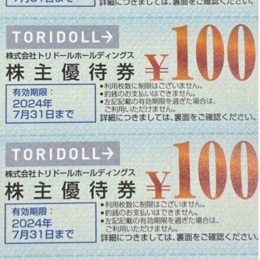 トリドール丸亀製麺株主優待券 チケットの優待券/割引券(レストラン/食事券)の商品写真
