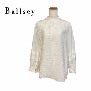 ボールジィ(Ballsey)のBallsey ボールジィ　シルクシャツ　ホワイト　白　長袖　キレイめ　36(シャツ/ブラウス(長袖/七分))
