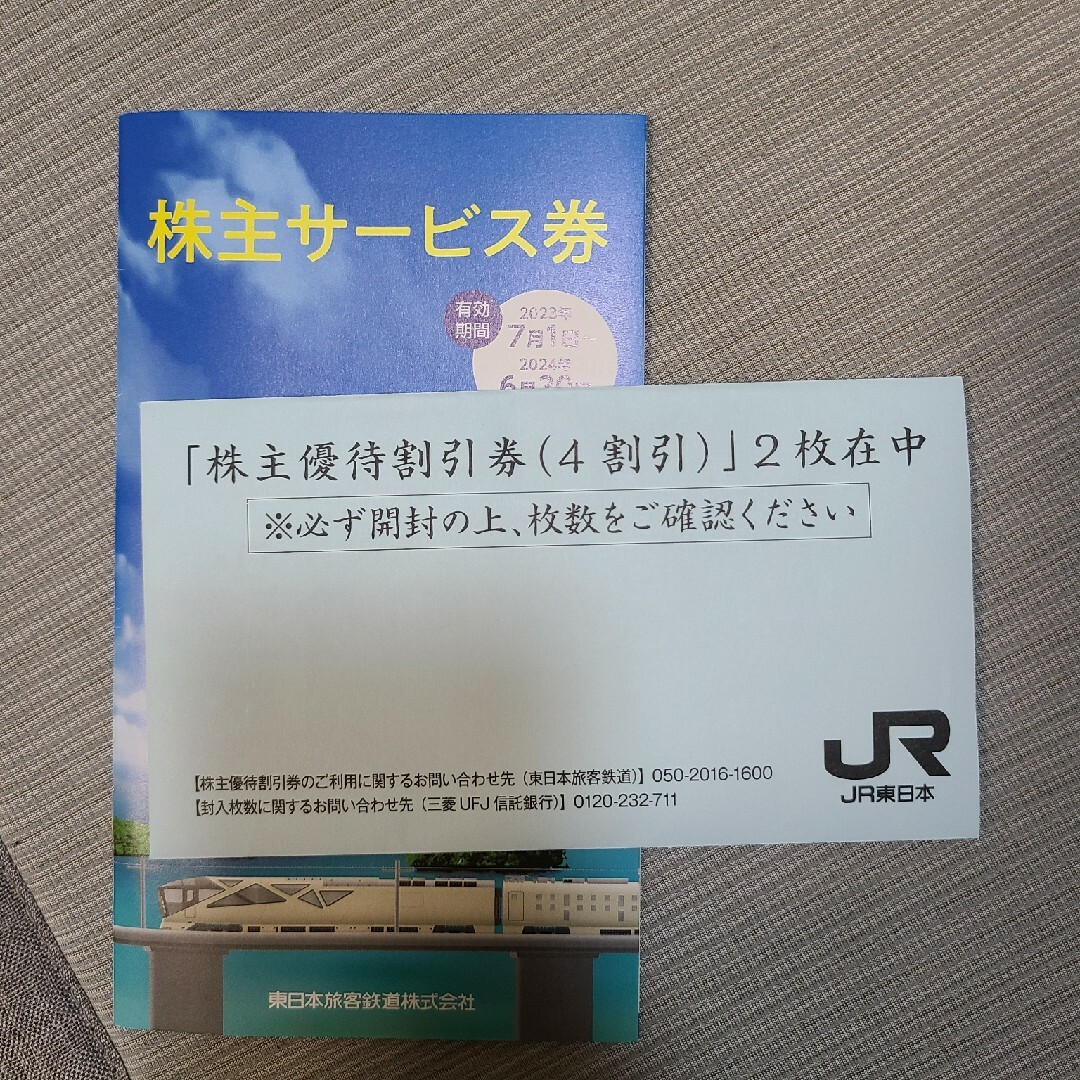 JR東日本　株主優待割引券二枚