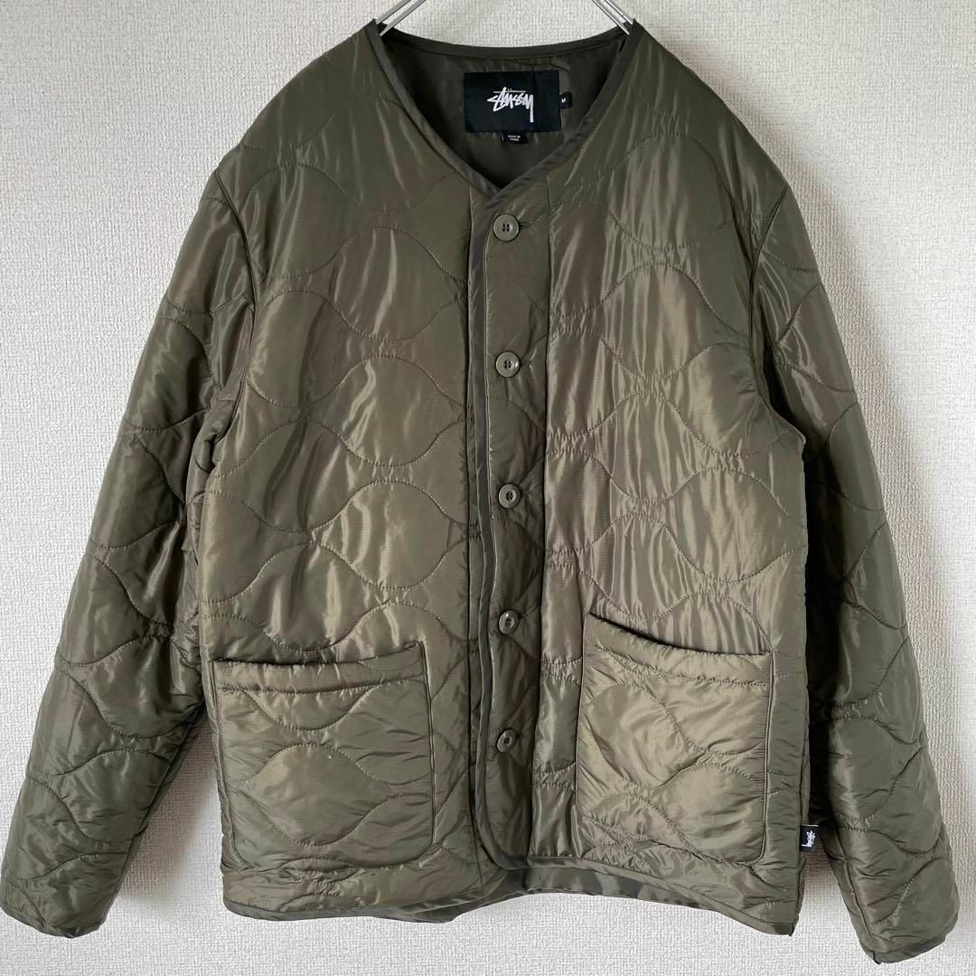 STUSSY - 【人気カーキグリーン、インナーロゴ◎】stussyキルティング
