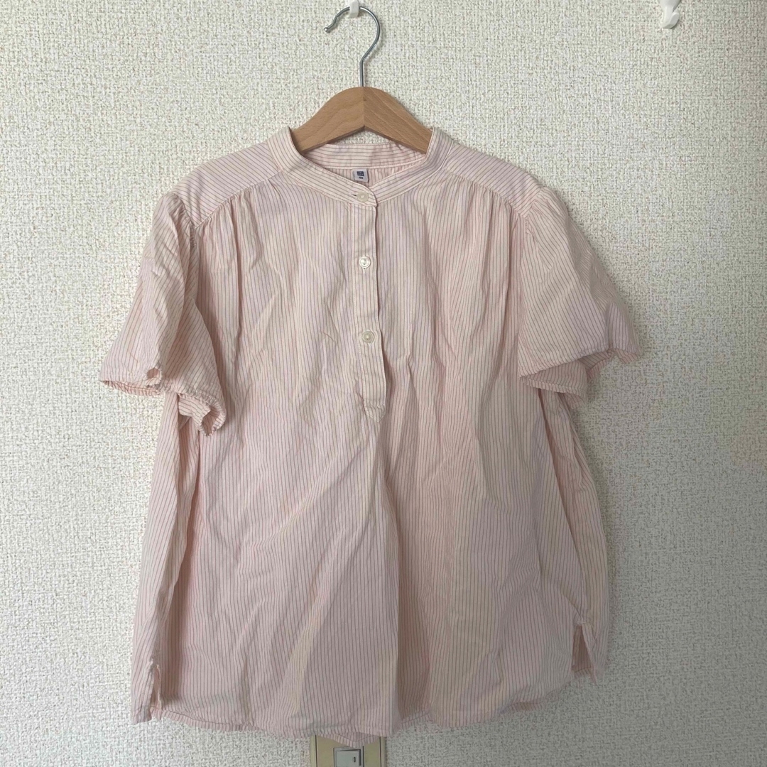 UNIQLO(ユニクロ)のユニクロ　ストライプブラウス キッズ/ベビー/マタニティのキッズ服女の子用(90cm~)(ブラウス)の商品写真