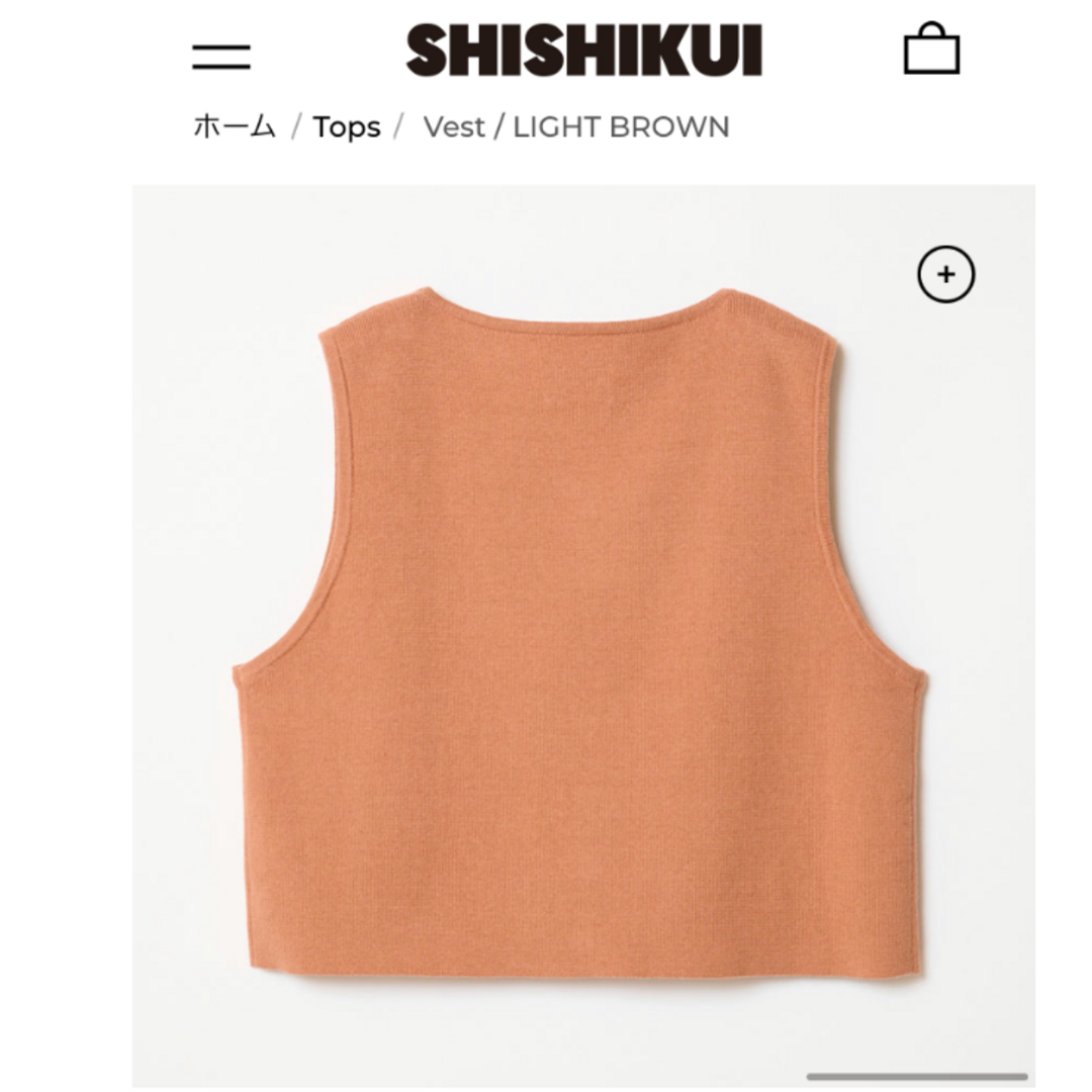 THE SHISHIKUI  Vest / LIGHT BROWN レディースのトップス(カットソー(半袖/袖なし))の商品写真