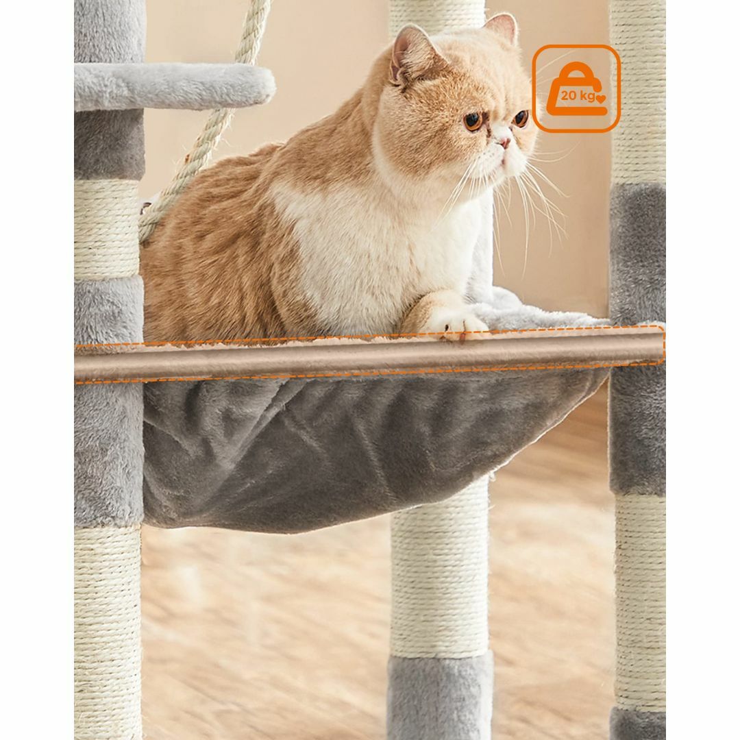 キャットタワー 大型猫用 多頭飼い 暑かっ 高さ143CM PCT15W キャットタワー 大型猫用 多頭飼い 暑かっ 高さ143CM PCT15W