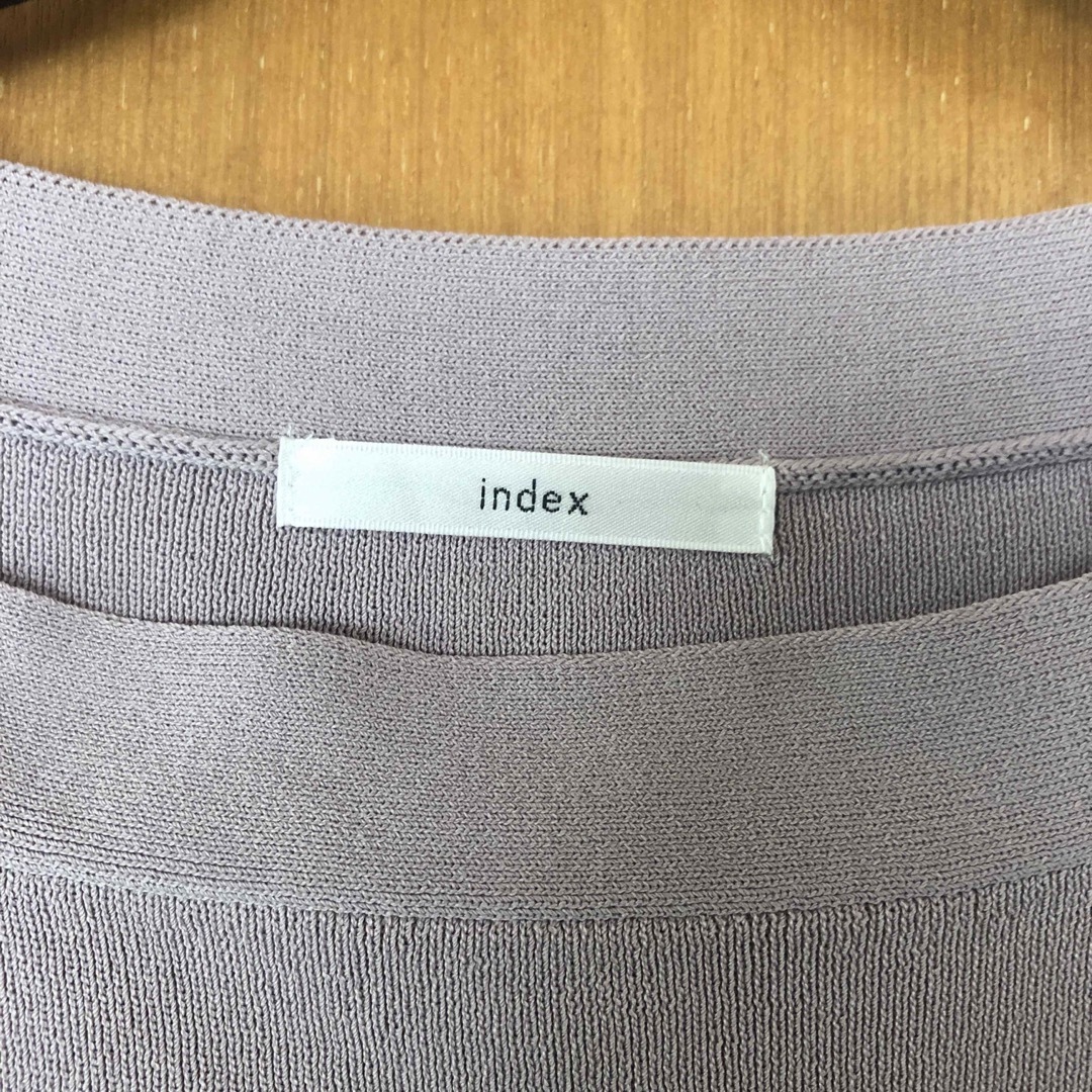 INDEX(インデックス)のindex  レディース　サマーニット　くすみラベンダー　Lサイズ レディースのトップス(ニット/セーター)の商品写真