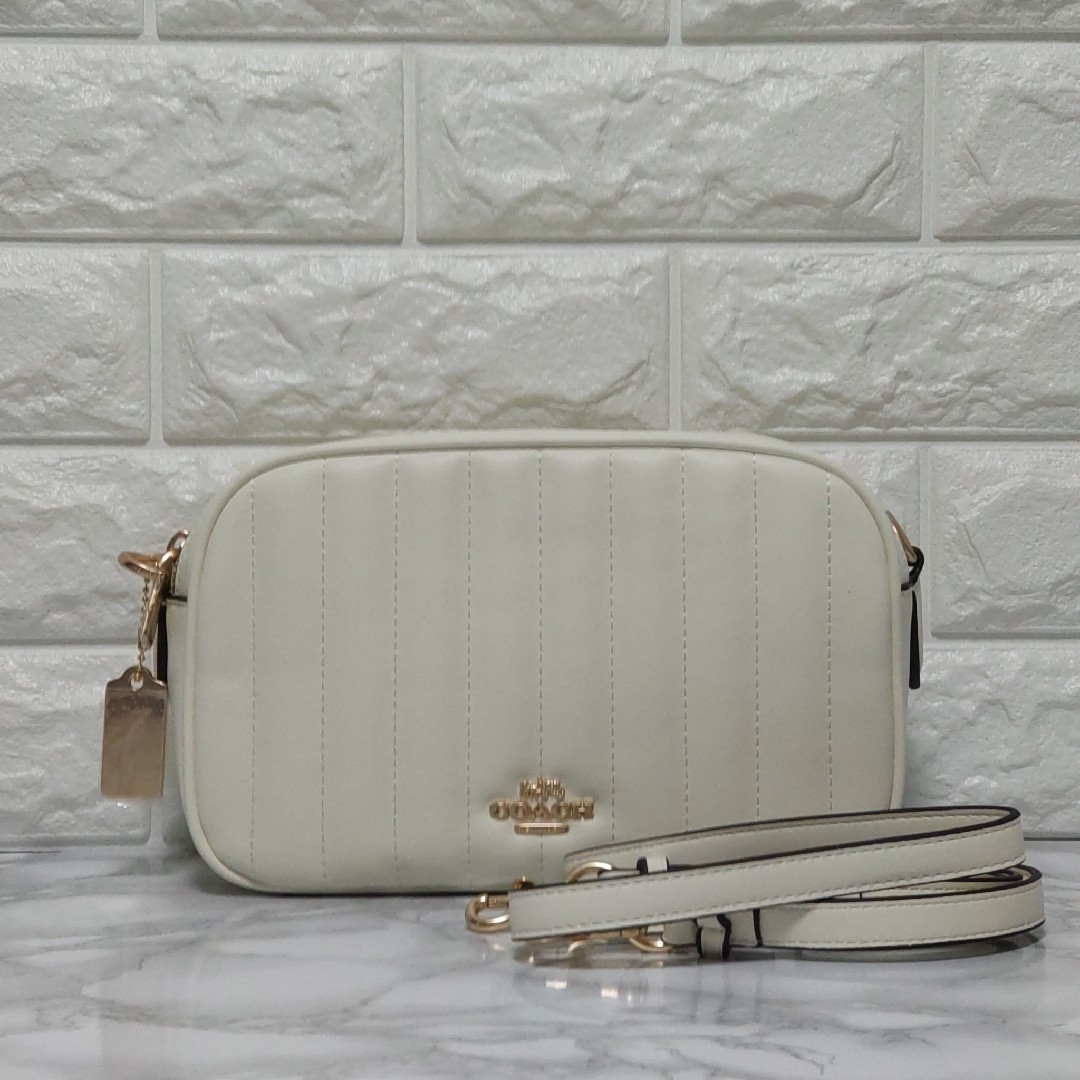 COACH - COACH コーチ ロゴモチーフ ショルダーバッグ レザー ホワイト