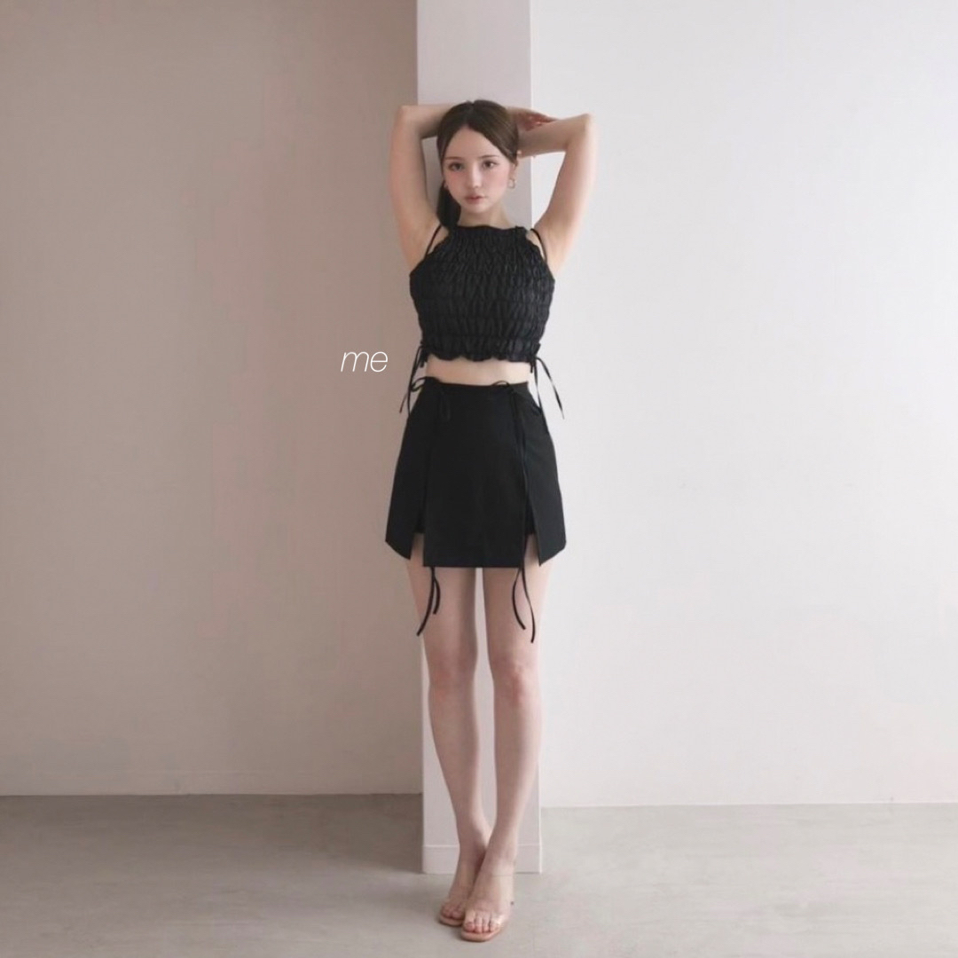 andmary メイシャーリングトップス ブラック and mary - シャツ