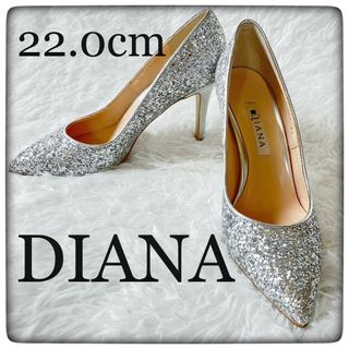 ダイアナ(DIANA)の【美品】DIANA ダイアナ グリッターパンプス size22.0cm(ハイヒール/パンプス)