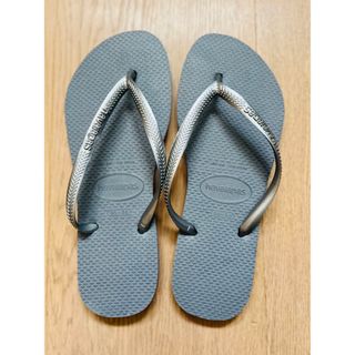 ハワイアナス(havaianas)の☆新品　HAVAIANAS サイズ35-36グレー　23.0cm(ビーチサンダル)