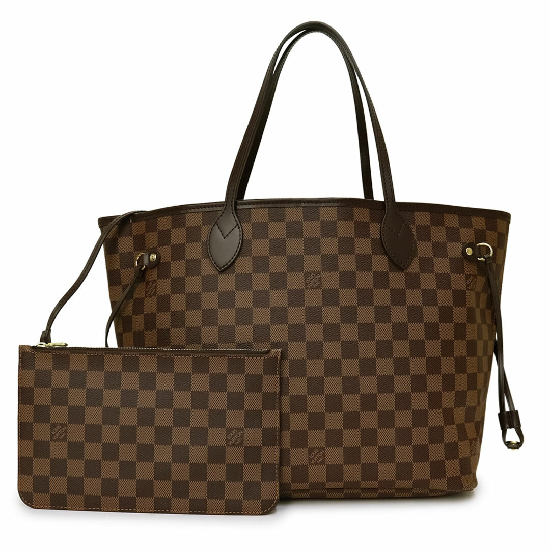 ルイ ヴィトン ネヴァーフル MM トートバッグ ダミエ ブラウン スリーズ レッド 茶 N41358 ポーチ付き LOUIS VUITTON（新品・未使用品）約47cmポーチ