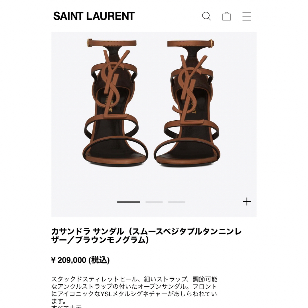 Saint Laurent(サンローラン)の新品100%本物 SAINTLAURENT カサンドラ サンダル サンローラン レディースの靴/シューズ(ハイヒール/パンプス)の商品写真