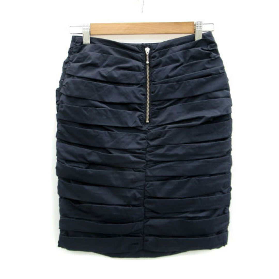 en recre(アンレクレ)のアンレクレ タイトスカート ティアードスカート ひざ丈 36 ネイビー 紺 レディースのスカート(ひざ丈スカート)の商品写真