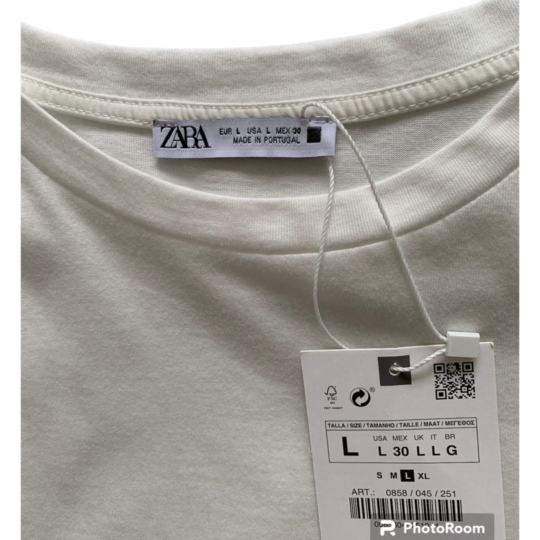 ZARA(ザラ)の☆ 新品！ ZARA 袖ボリュームTシャツ ☆ レディースのトップス(Tシャツ(半袖/袖なし))の商品写真