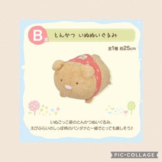 スミッコグラシ(すみっコぐらし)のすみっコぐらし　B賞　とんかつ　いぬぬいぐるみ(ぬいぐるみ)