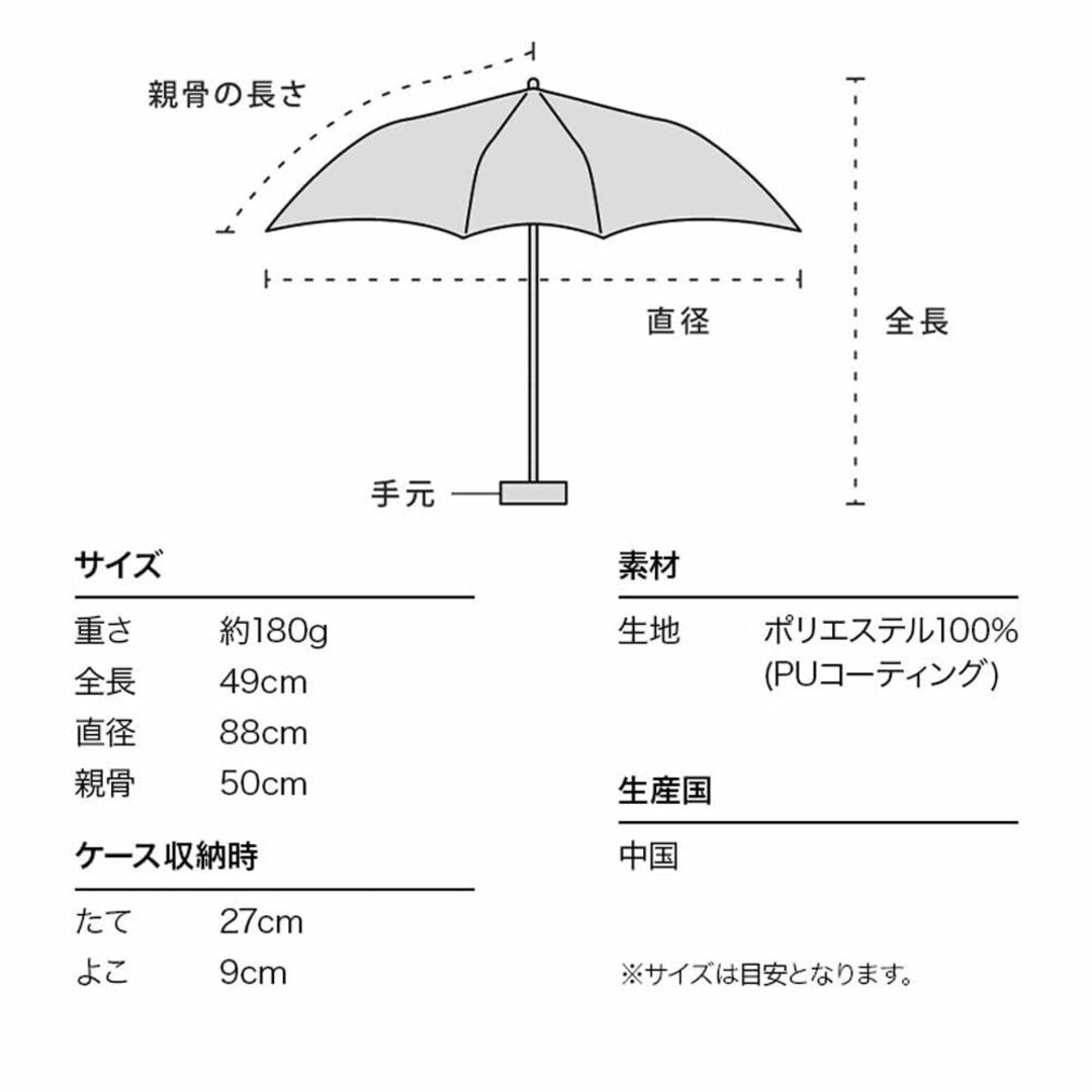【色: ブラック】Wpc. 日傘 遮光ハワイmini ブラック 折りたたみ傘 レ
