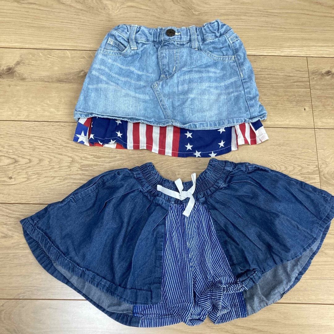 BREEZE ブリーズ デニムスカート ☆ エルコペック スカーチョの通販 by niko_fab☆|ブリーズならラクマ ブリーズ デニムスカート 90cm