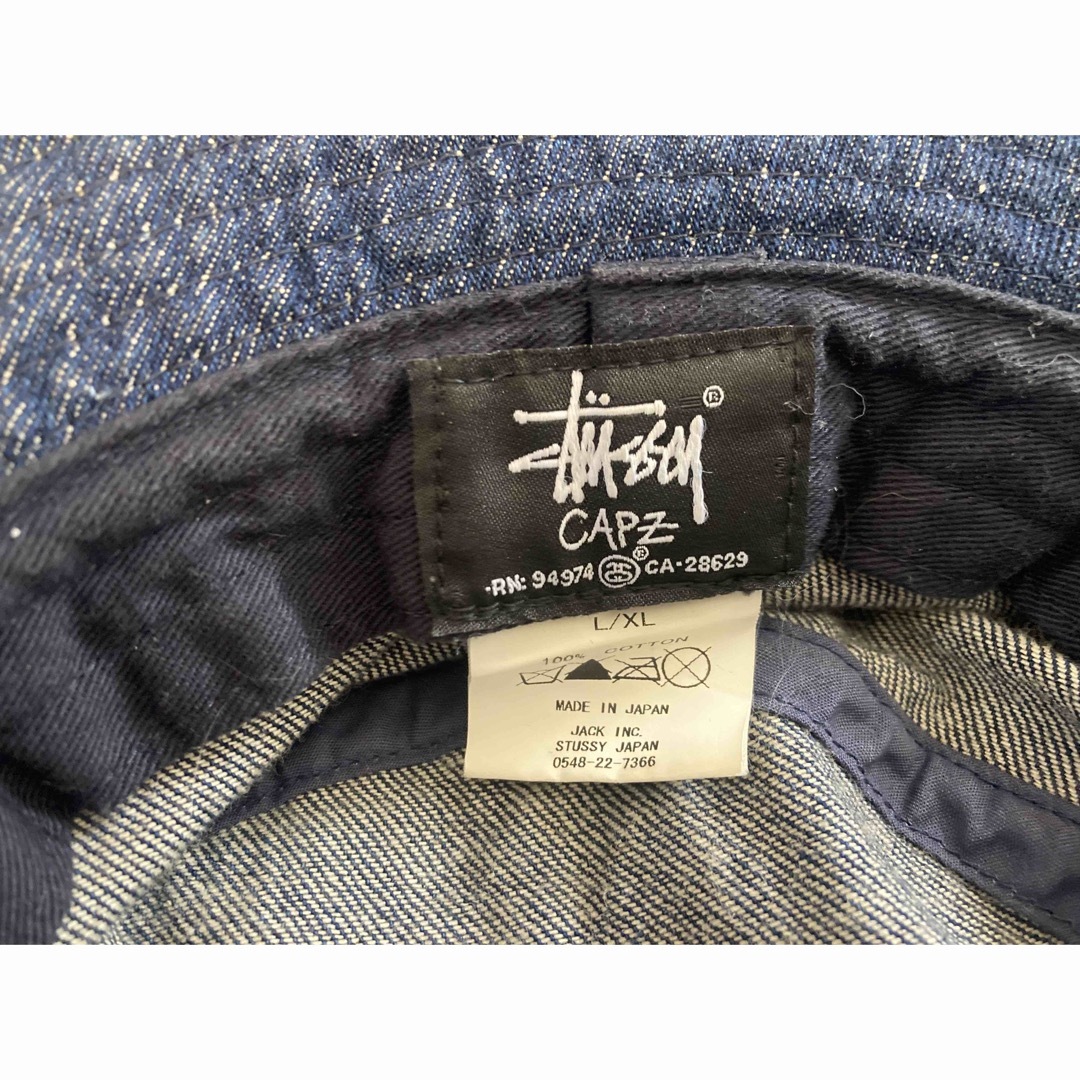 STUSSY(ステューシー)の【美品】STUSSY ステューシー　バケットハット　デニム生地 メンズの帽子(ハット)の商品写真